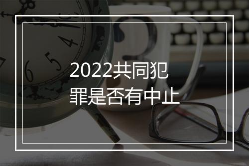 2022共同犯罪是否有中止