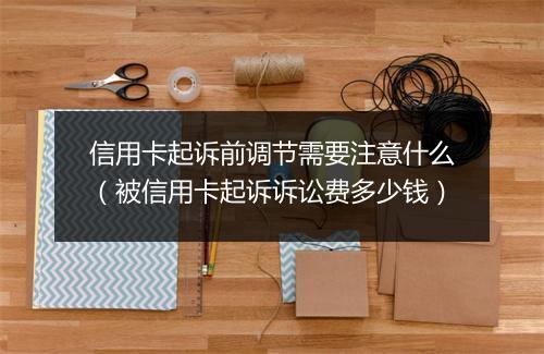 信用卡起诉前调节需要注意什么（被信用卡起诉诉讼费多少钱）
