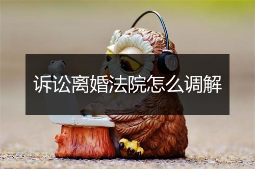 诉讼离婚法院怎么调解