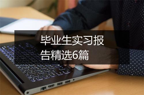 毕业生实习报告精选6篇