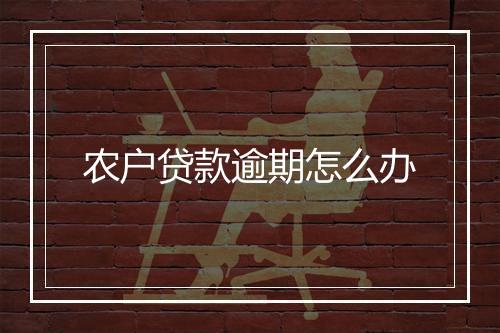 农户贷款逾期怎么办