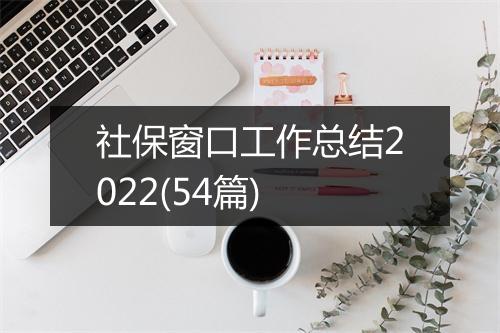 社保窗口工作总结2022(54篇)