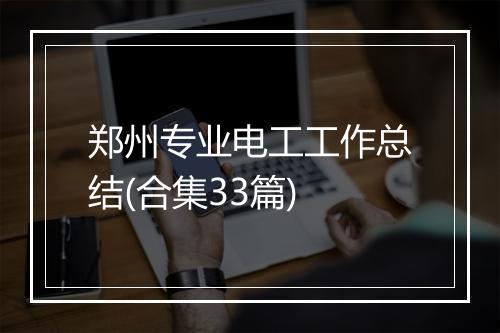 郑州专业电工工作总结(合集33篇)