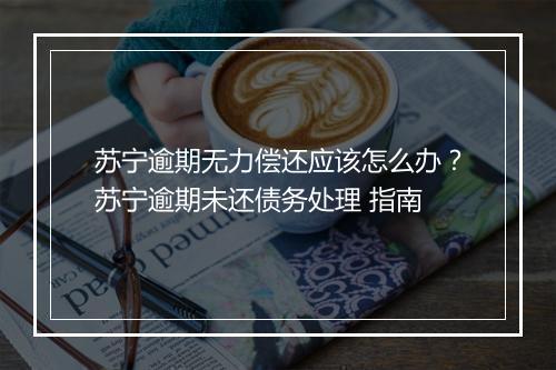苏宁逾期无力偿还应该怎么办？苏宁逾期未还债务处理 指南