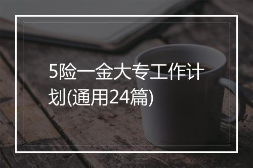 5险一金大专工作计划(通用24篇)