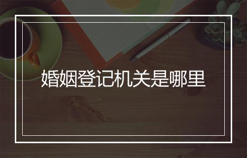 婚姻登记机关是哪里