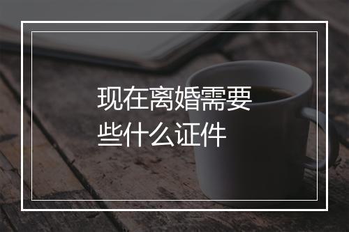 现在离婚需要些什么证件