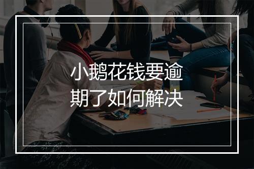小鹅花钱要逾期了如何解决