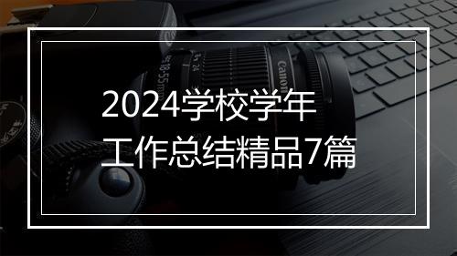 2024学校学年工作总结精品7篇