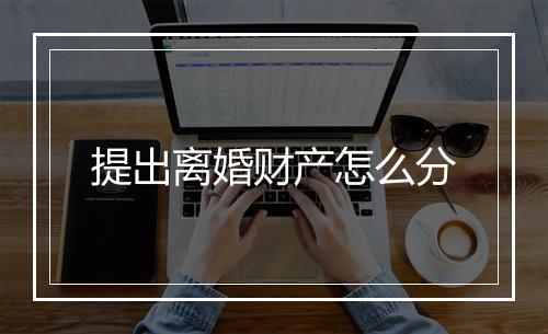 提出离婚财产怎么分