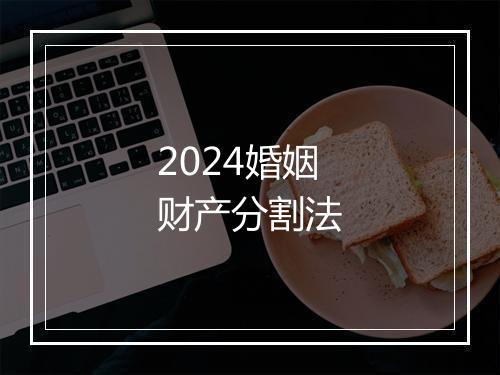 2024婚姻财产分割法