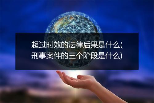 超过时效的法律后果是什么(刑事案件的三个阶段是什么)