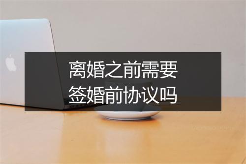 离婚之前需要签婚前协议吗