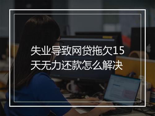 失业导致网贷拖欠15天无力还款怎么解决