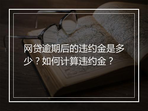 网贷逾期后的违约金是多少？如何计算违约金？