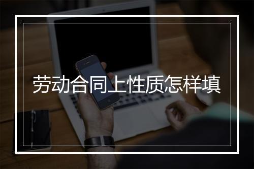 劳动合同上性质怎样填