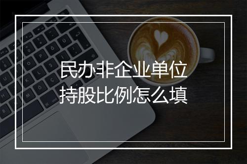 民办非企业单位持股比例怎么填