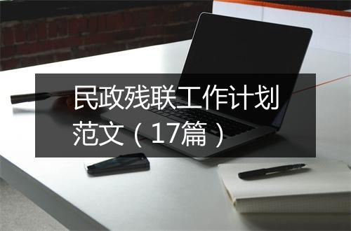 民政残联工作计划范文（17篇）