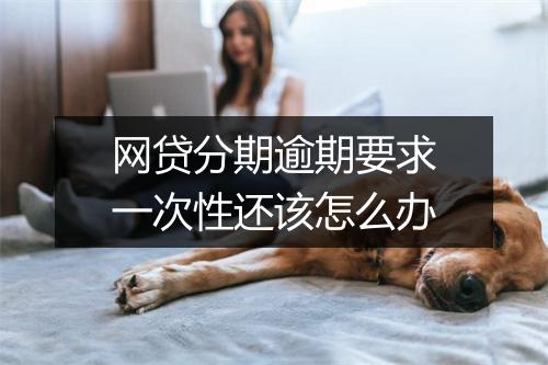 网贷分期逾期要求一次性还该怎么办