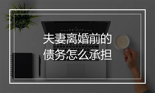 夫妻离婚前的债务怎么承担
