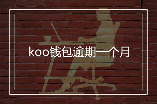 koo钱包逾期一个月