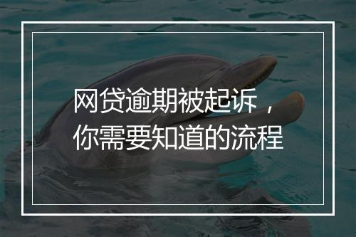 网贷逾期被起诉，你需要知道的流程