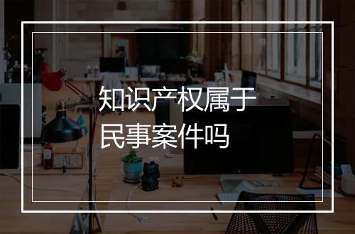 知识产权属于民事案件吗