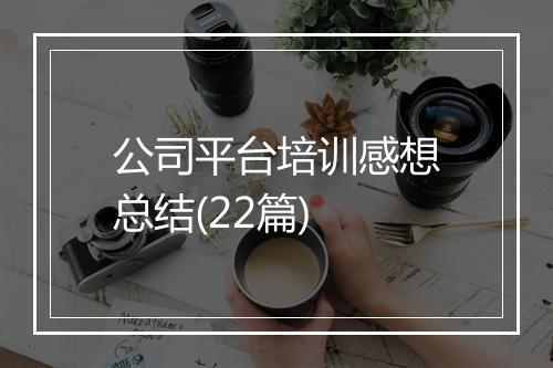 公司平台培训感想总结(22篇)