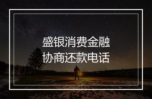 盛银消费金融协商还款电话