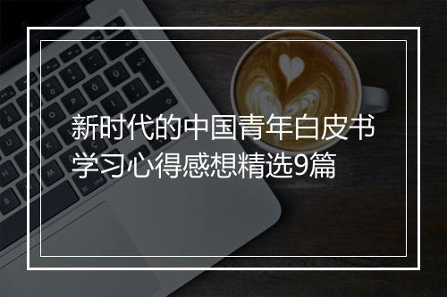 新时代的中国青年白皮书学习心得感想精选9篇