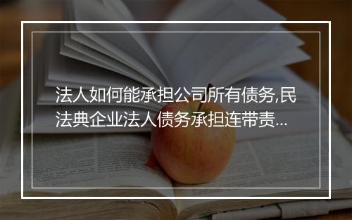 法人如何能承担公司所有债务,民法典企业法人债务承担连带责任
