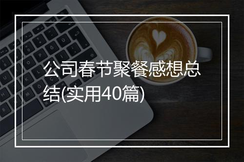 公司春节聚餐感想总结(实用40篇)
