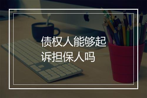 债权人能够起诉担保人吗