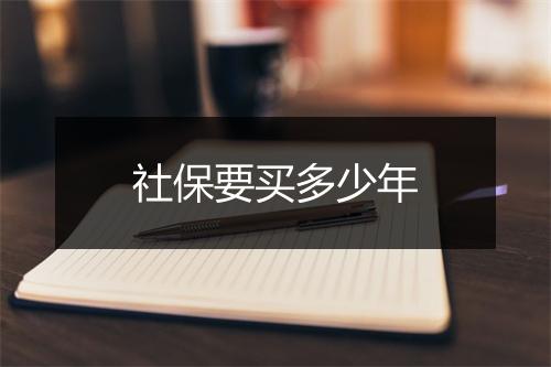 社保要买多少年