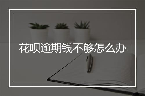 花呗逾期钱不够怎么办