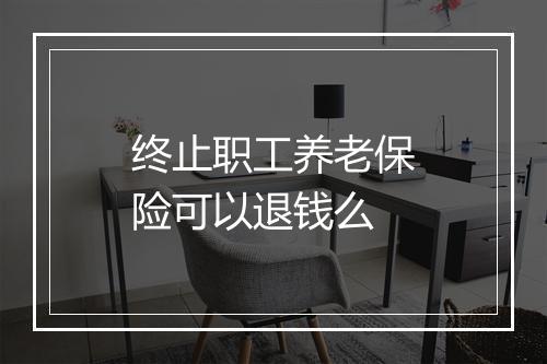 终止职工养老保险可以退钱么