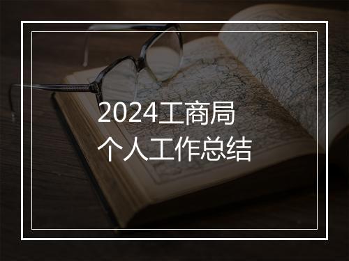 2024工商局个人工作总结