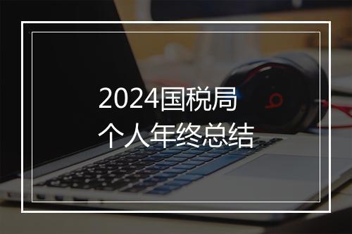 2024国税局个人年终总结