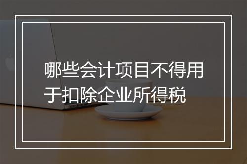 哪些会计项目不得用于扣除企业所得税
