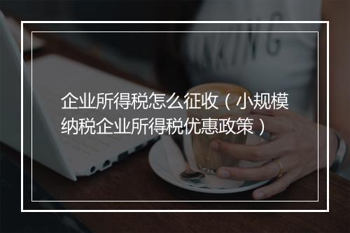 企业所得税怎么征收（小规模纳税企业所得税优惠政策）