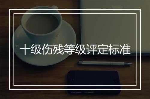 十级伤残等级评定标准