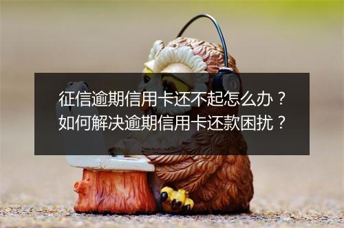 征信逾期信用卡还不起怎么办？如何解决逾期信用卡还款困扰？