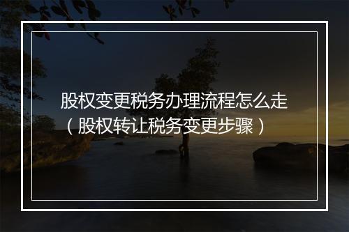 股权变更税务办理流程怎么走（股权转让税务变更步骤）