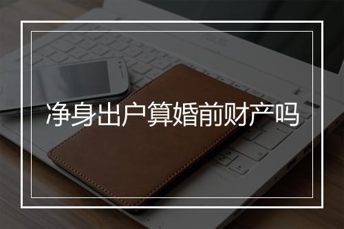 净身出户算婚前财产吗