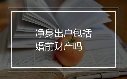 净身出户包括婚前财产吗