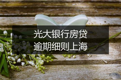 光大银行房贷逾期细则上海
