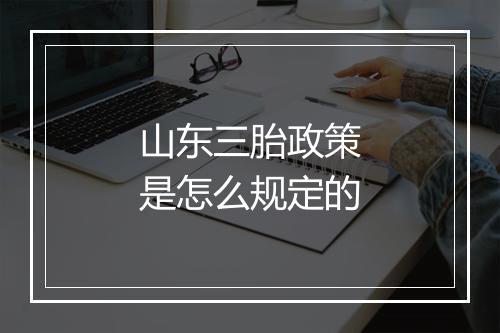 山东三胎政策是怎么规定的
