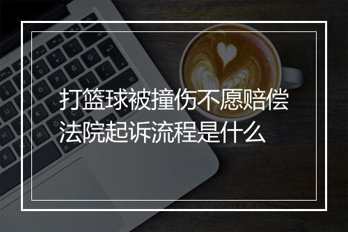 打篮球被撞伤不愿赔偿法院起诉流程是什么