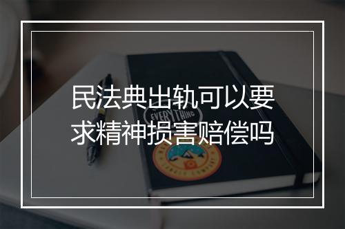 民法典出轨可以要求精神损害赔偿吗