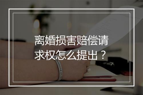 离婚损害赔偿请求权怎么提出？